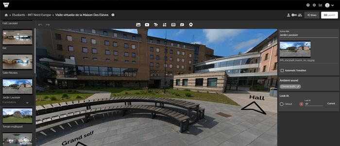 Capture d'écran du logiciel Wonda Spaces VR